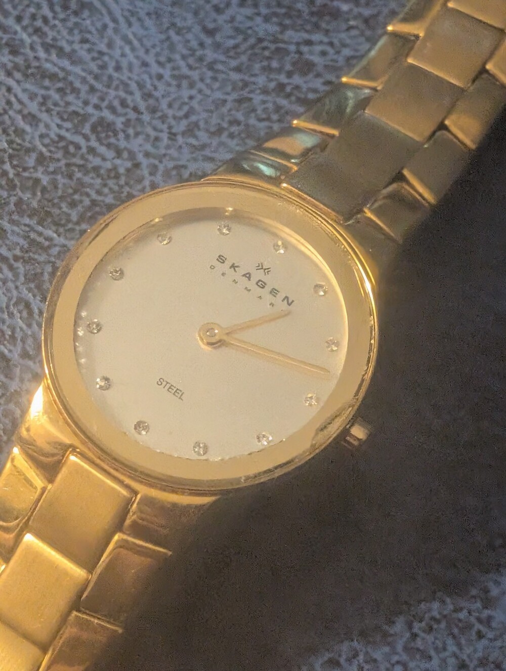 Skagen Women's Gold Stainless Steel Crystal Dial Watch